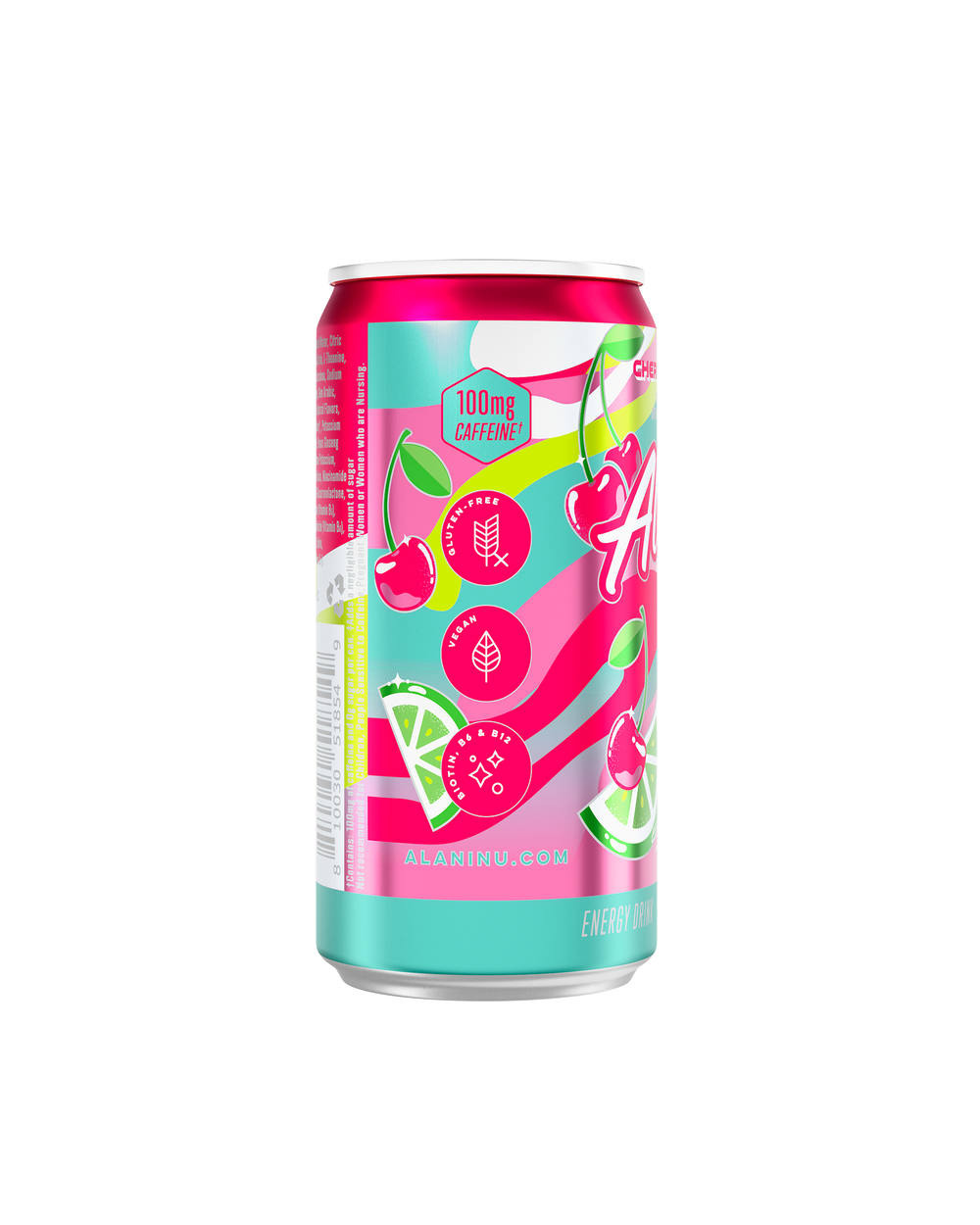 Cherry Twist Mini Energy can and package details